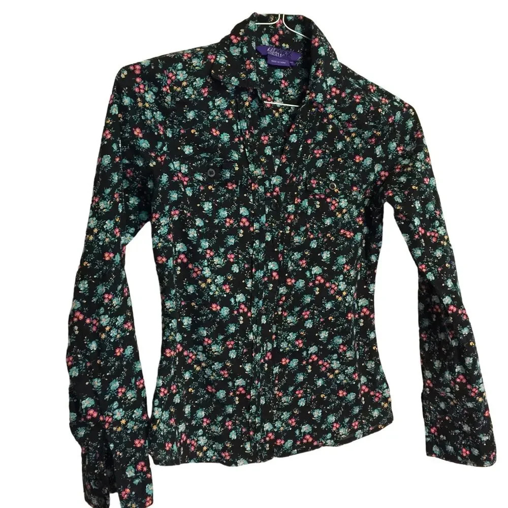 Miley Cyrus button up blouse cotton XS